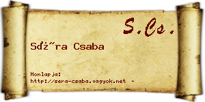 Séra Csaba névjegykártya