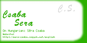csaba sera business card