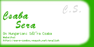 csaba sera business card